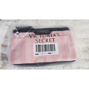 New Victoria’s Secret Bond Street London Pink Striped Cosmetic Bag ltd edition